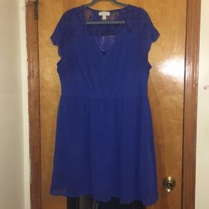 Forever 21 Deep Blue Skater Style Dress